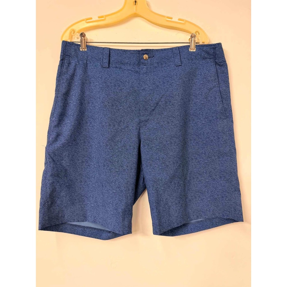 Callaway Mens Size 36 Blue Micro Pattern Performance Golf‎ Shorts Stretch Pocket